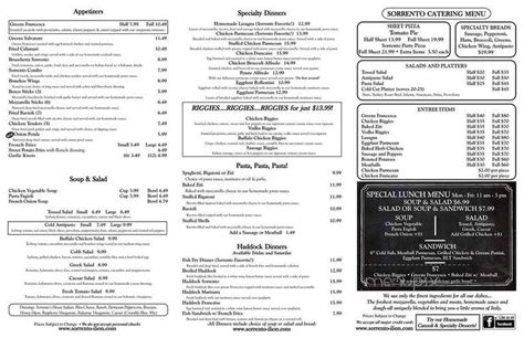 sorrento's ilion menu|sorrento pizzeria ilion ny.